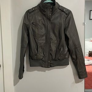 Miss London faux leather jacket